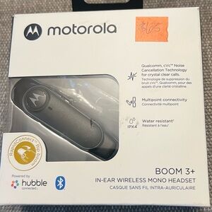 Motorola Boom 3+ Black Wireless Headset
